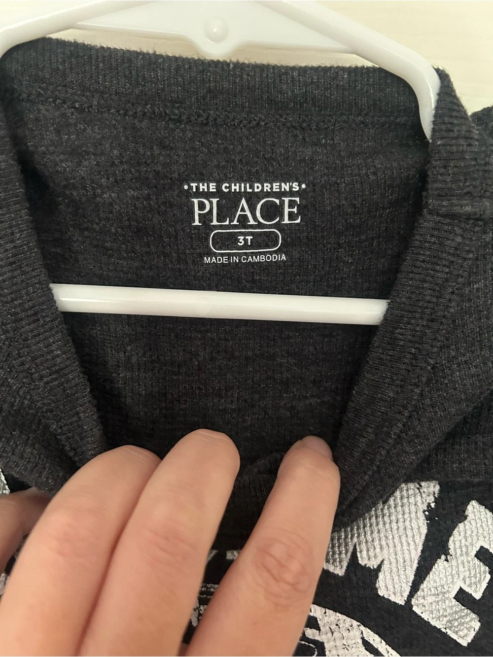 Toddler Boys, The Children's Place, Charcoal Gray Long Sleeve Football Shirt